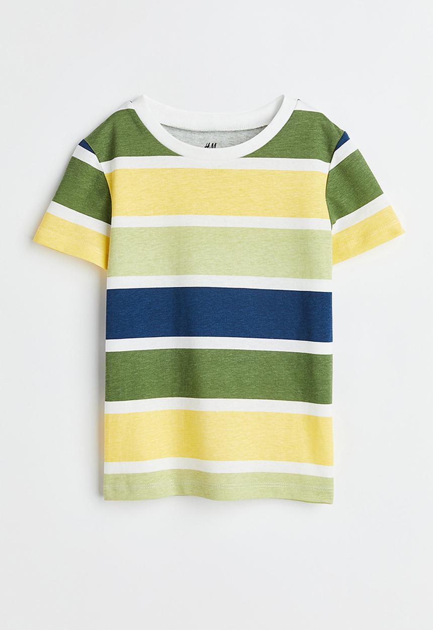 H&M - Cotton jersey T-shirt - yellow/striped