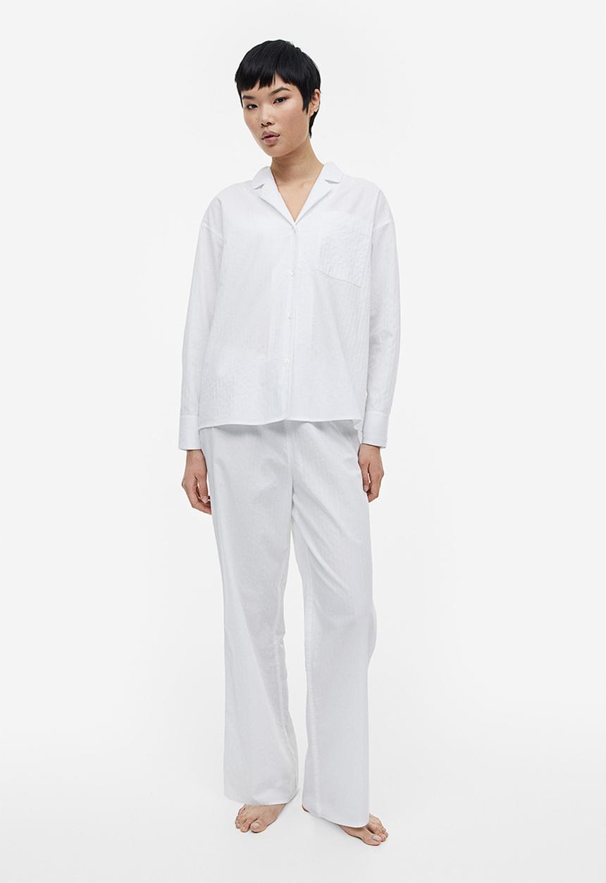 H&M - Jacquard-weave pyjamas - white