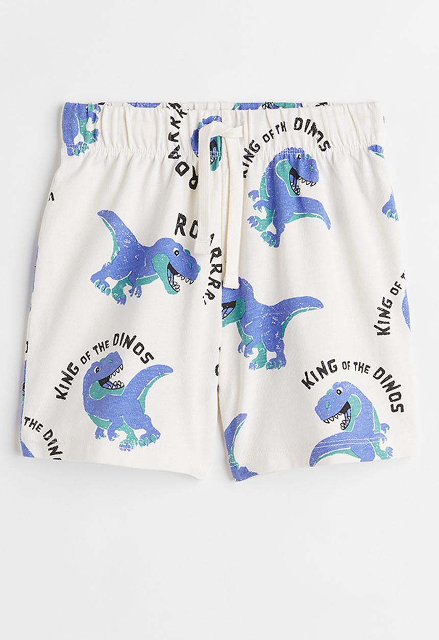 H&M - Jersey shorts - natural white/dinosaurs