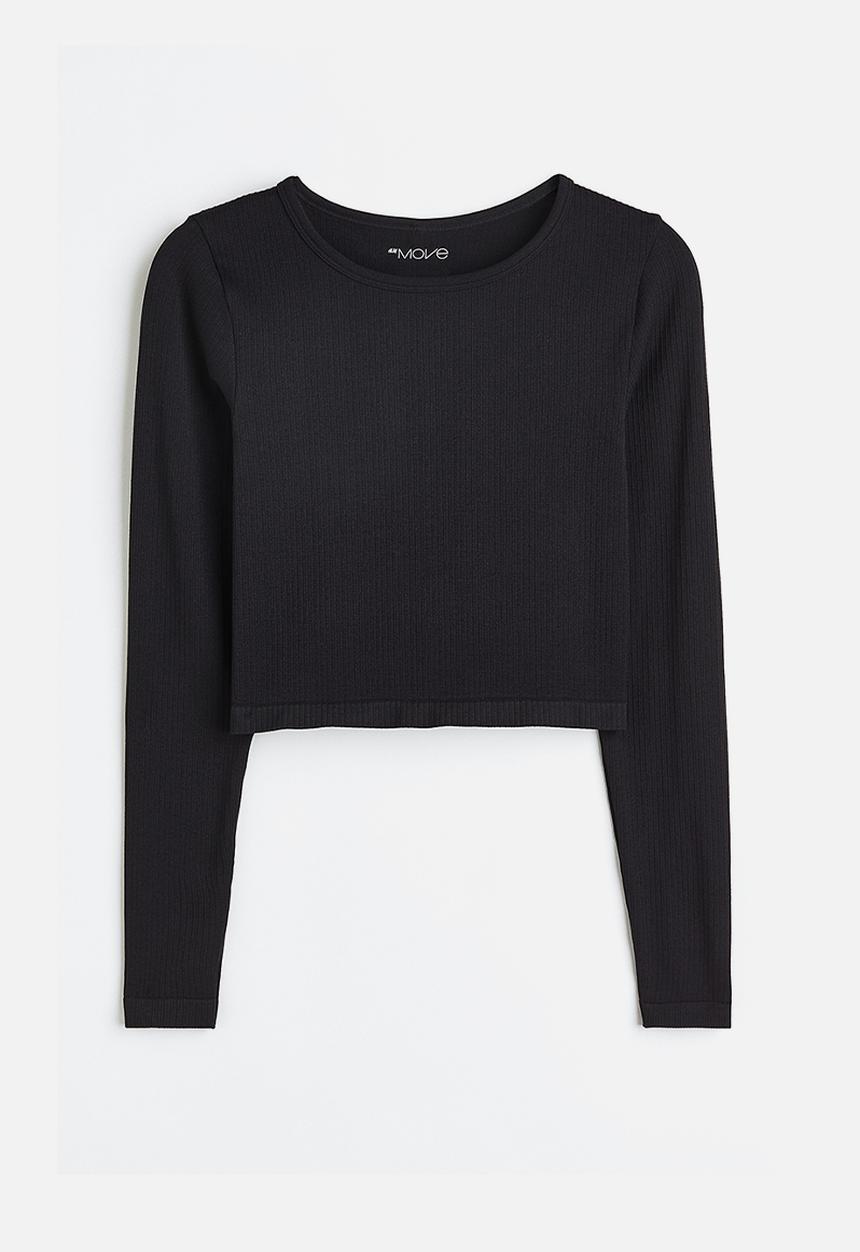 H&M - Drymove™ seamless sports top - black