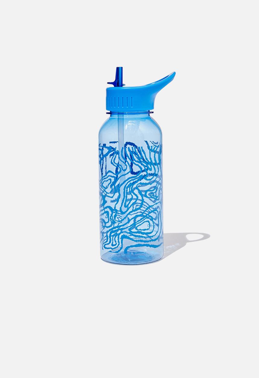 Typo - Drink it up bottle - topographical deli blue