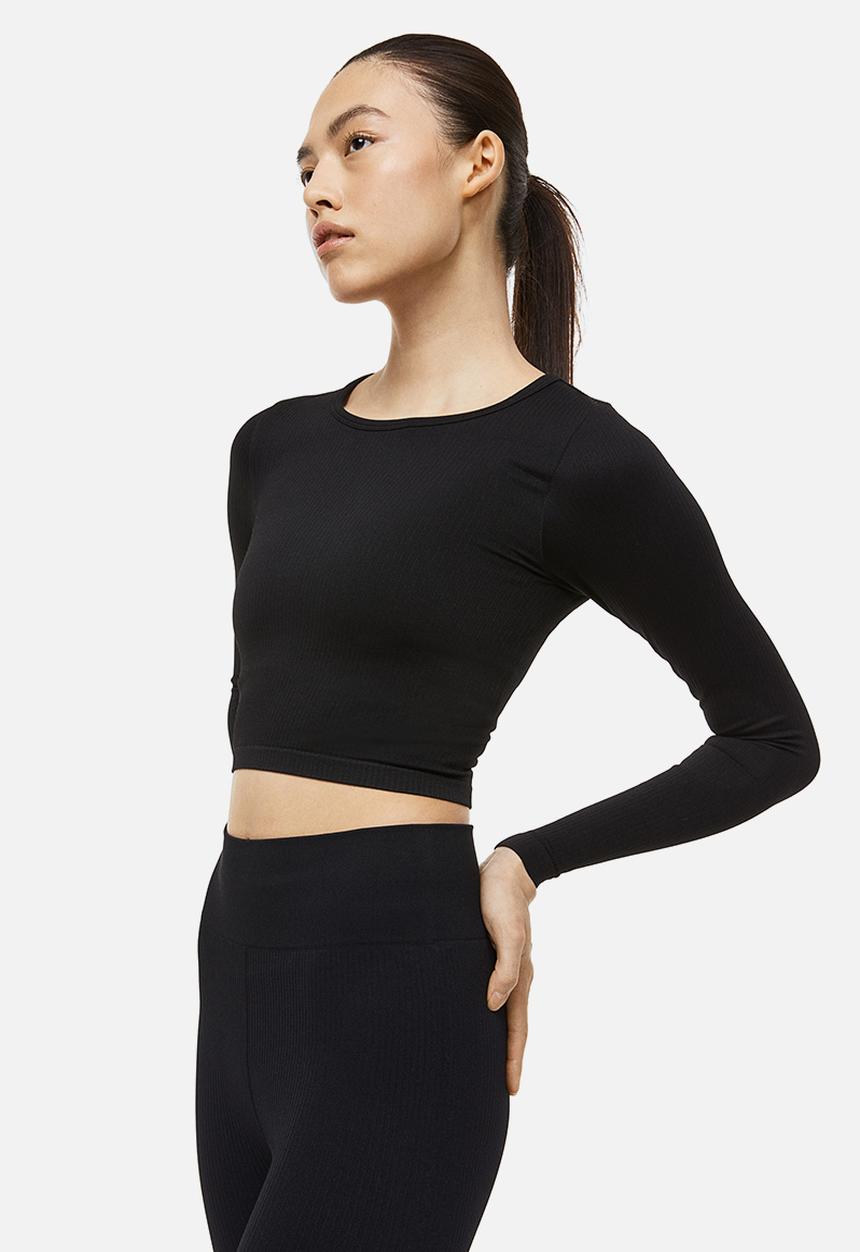 H&M - Drymove™ seamless sports top - black