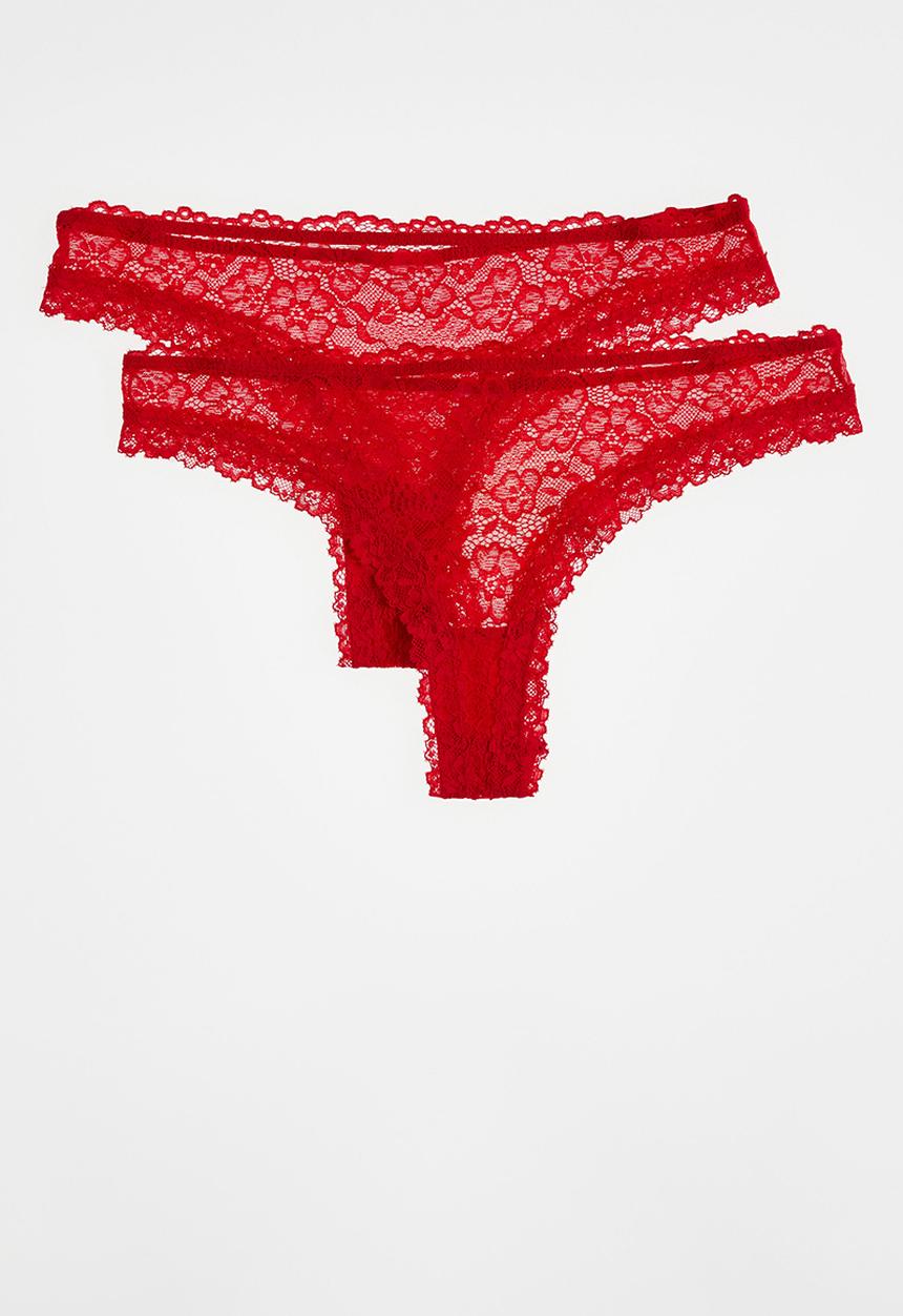 H&M - 2 Pack brazilian briefs - red