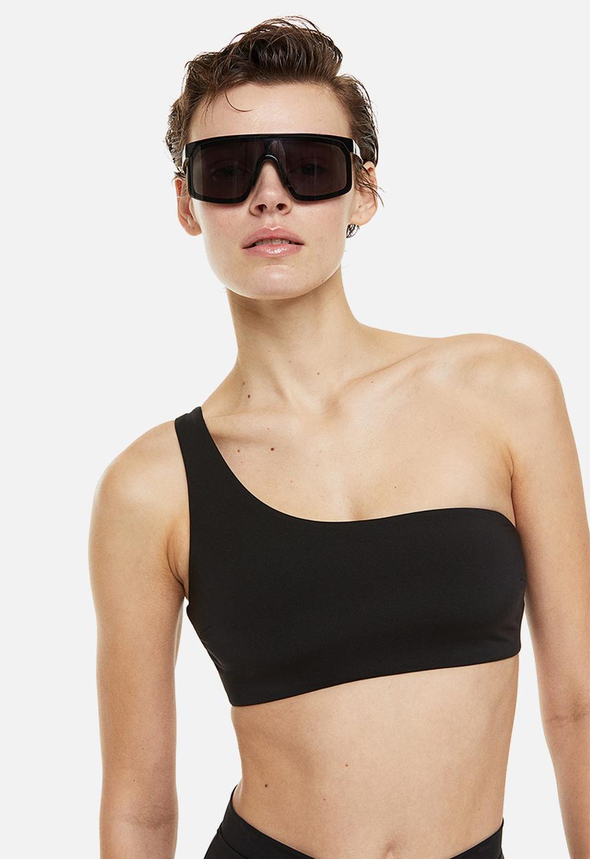 H&M - One-shoulder bikini top - black