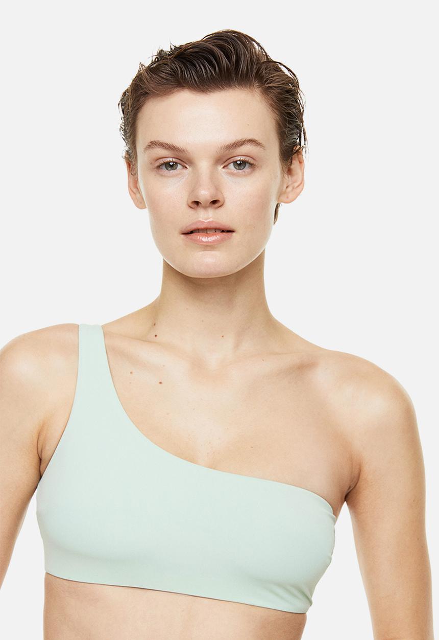 H&M - One-shoulder bikini top - mint green