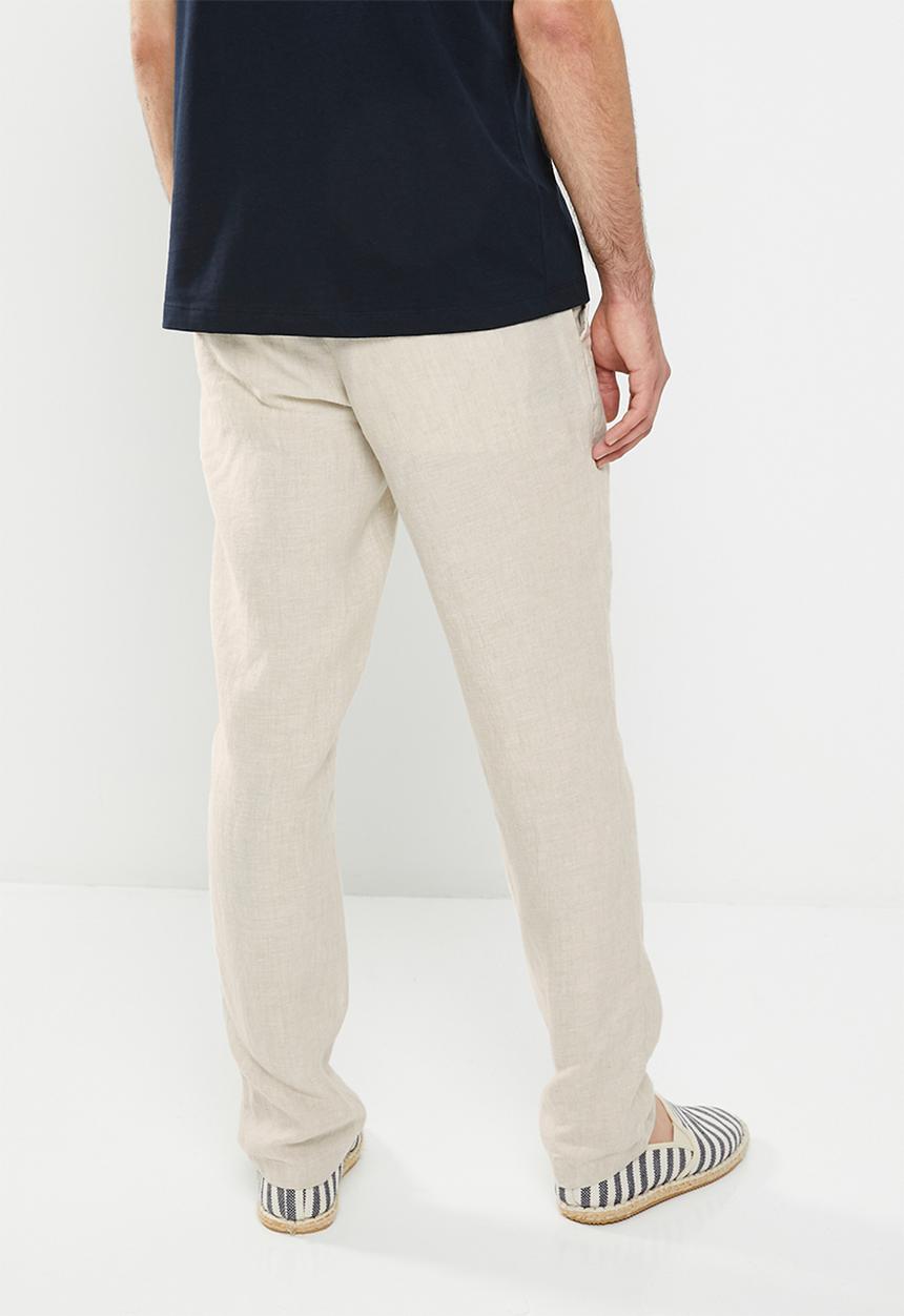 MANGO - Trousers oysters - beige
