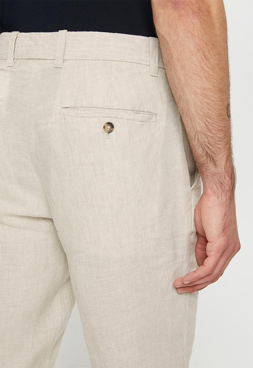 MANGO - Trousers oysters - beige