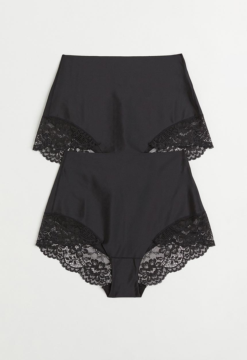 H&M - 2 Pack light shaping briefs - black
