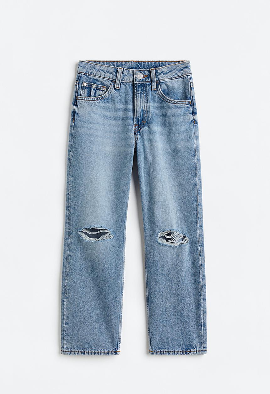 H&M - Loose fit jeans - denim blue/trashed