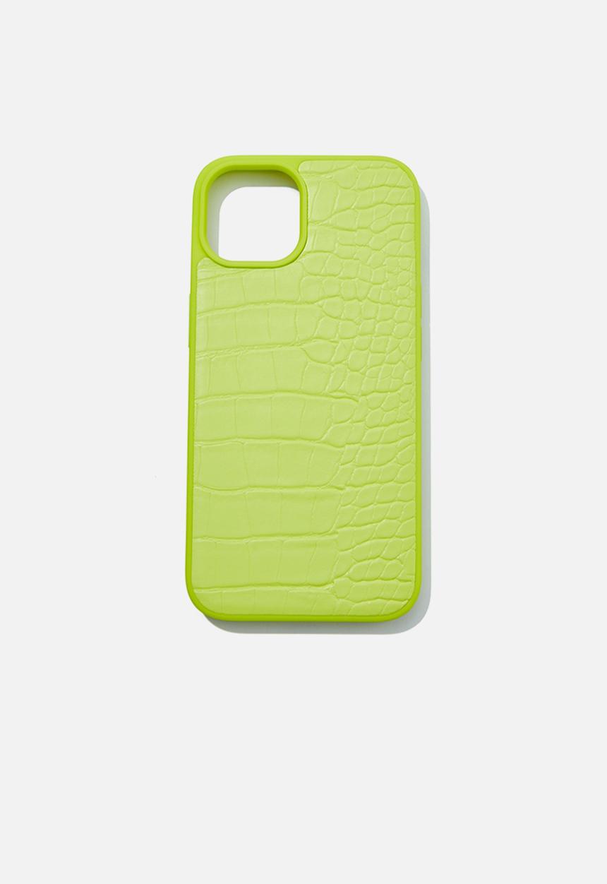 Typo - Premium cross body phone case iphone 13/14 - lime