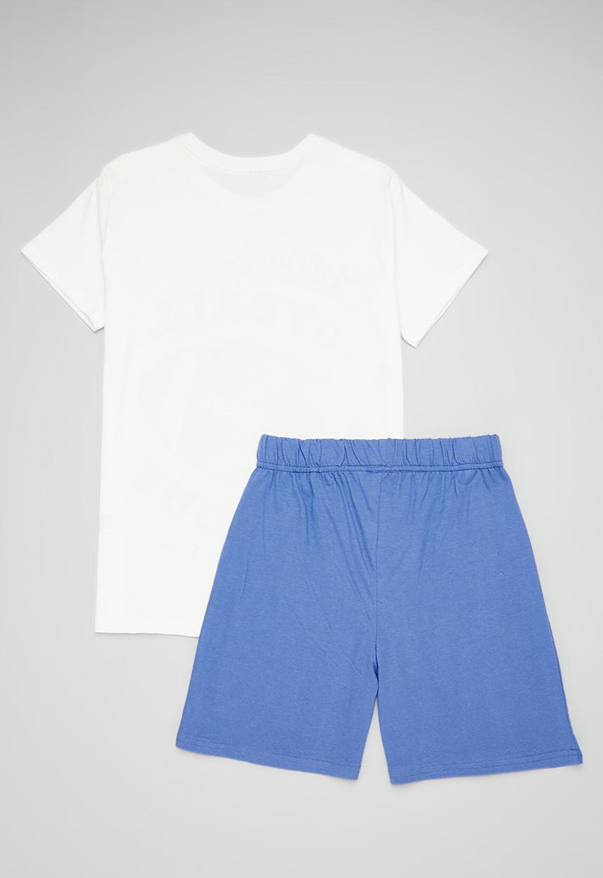 Rebel Republic - Summer pj set - ecru/blue