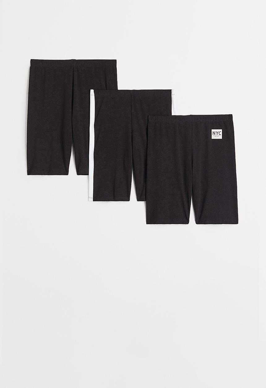 H&M - 3-Pack cycling shorts - black