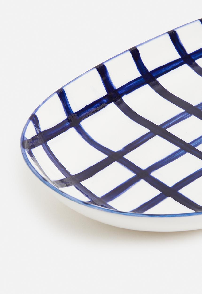 Urchin Art - Criss long platter - blue