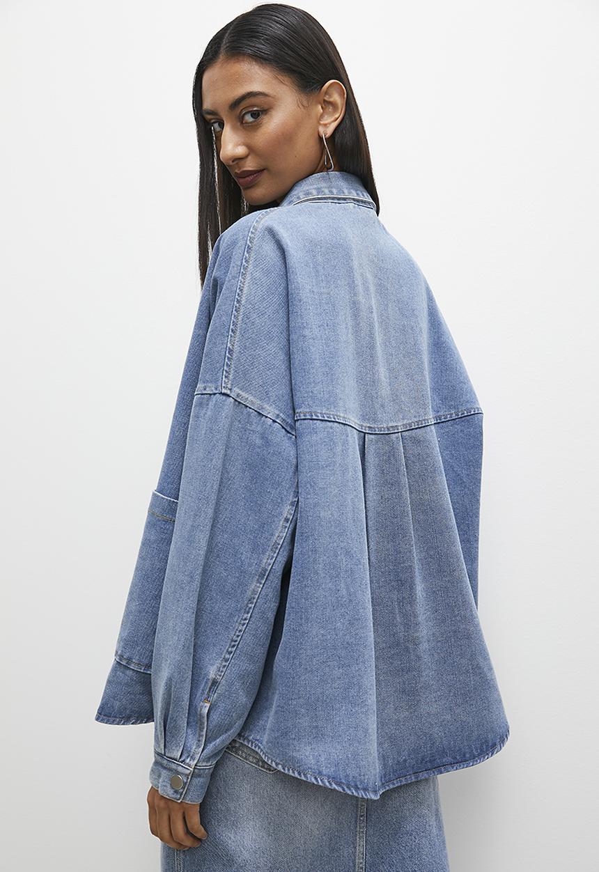 Superbalist - Denim overshirt - mid blue