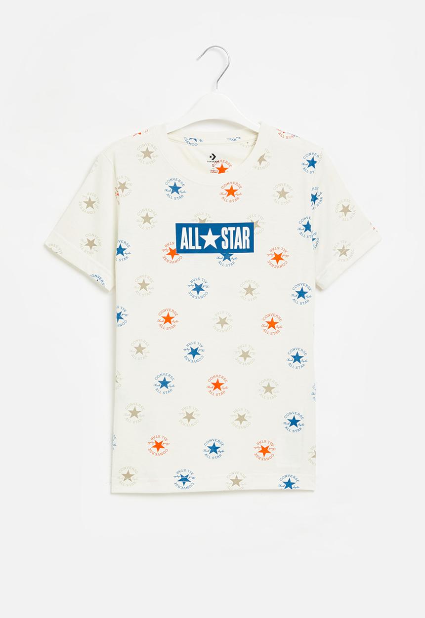 Converse - Teen All star aop short sleeve tee - egret