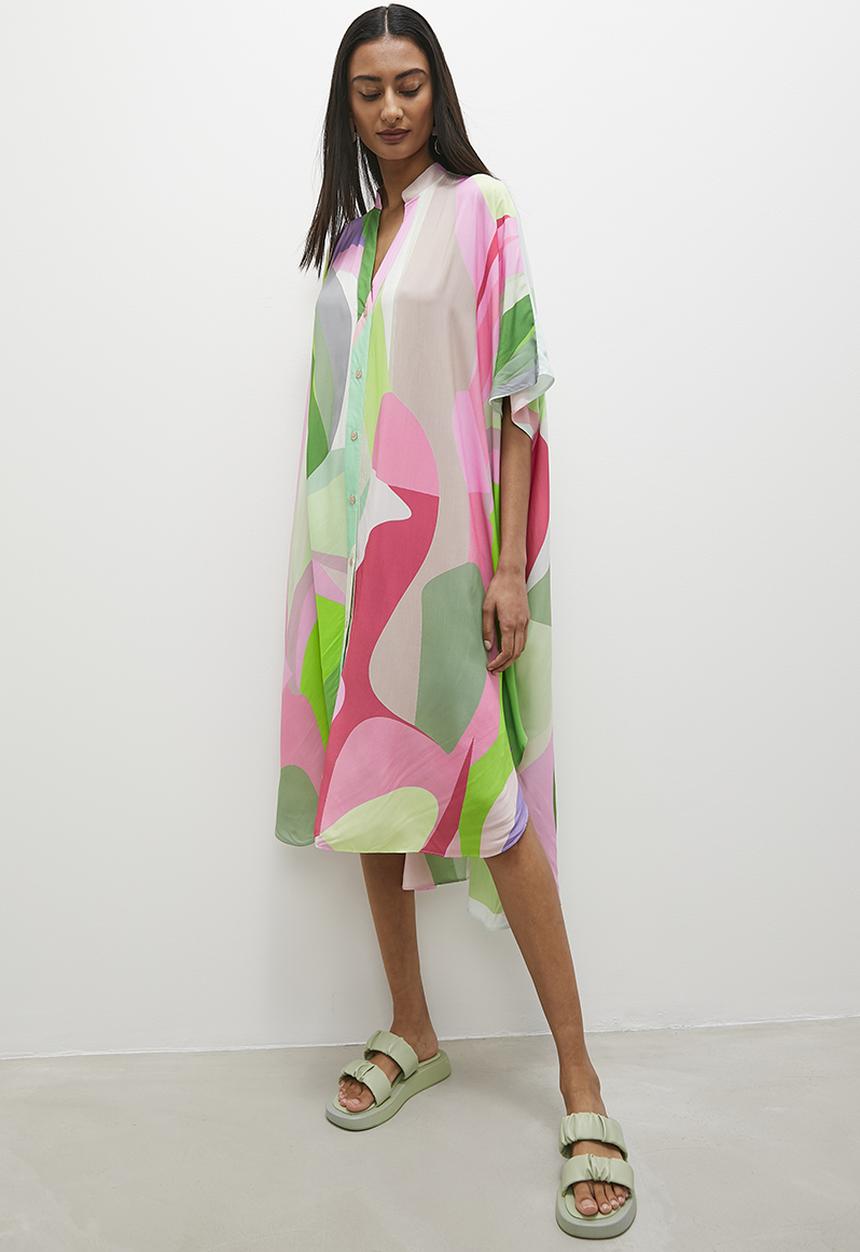 Superbalist - Button through kaftan dress - multi