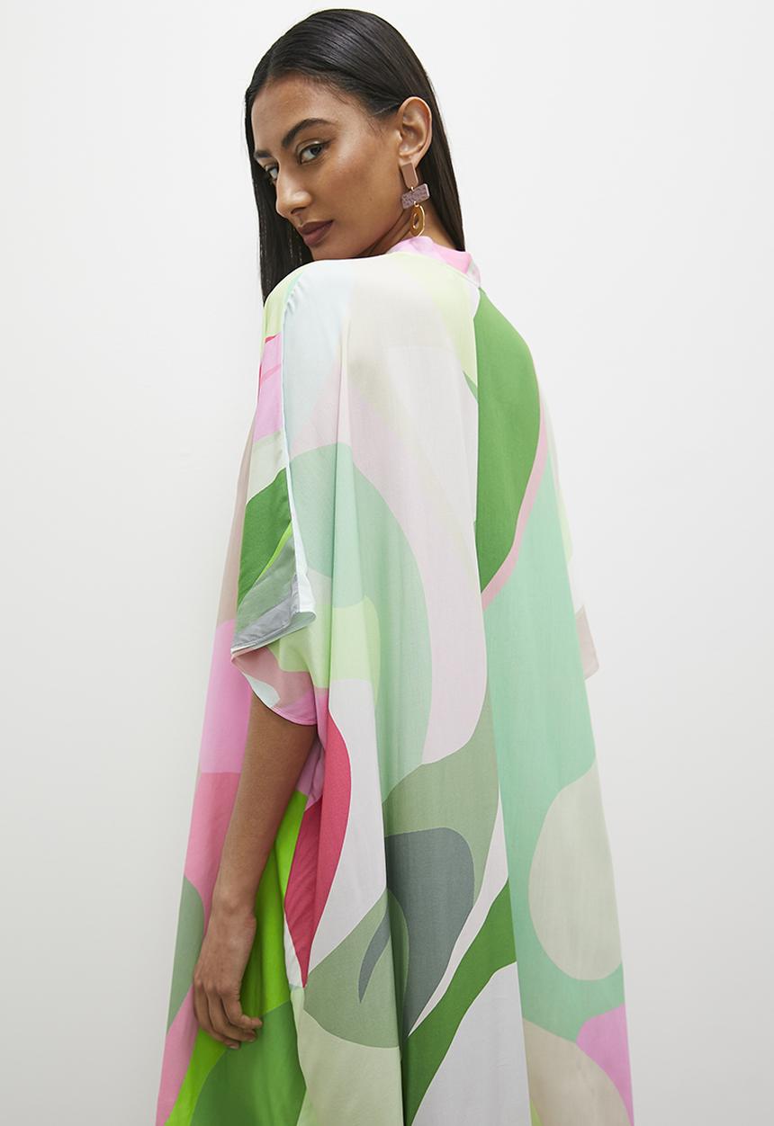 Superbalist - Button through kaftan dress - multi