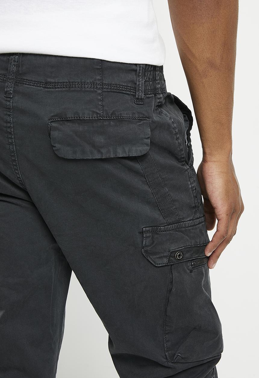 basicthread - Sira peached finished cargo utility pants - gun metal