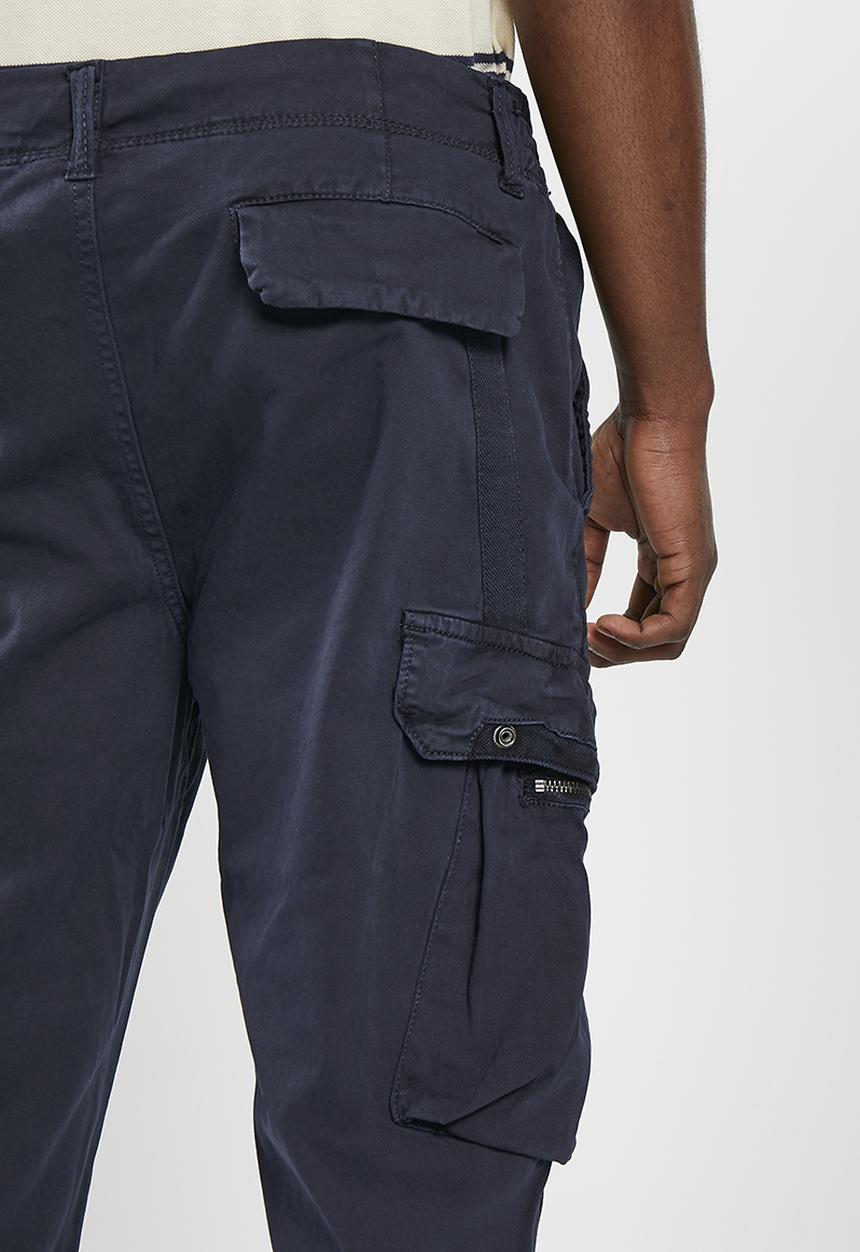 basicthread - Sira Peached finished cargo utility pants - navy