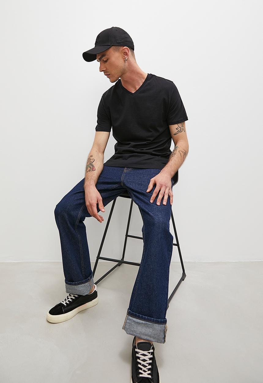 Superbalist - 2 Pack dean bci v-neck tees - black / grey melange