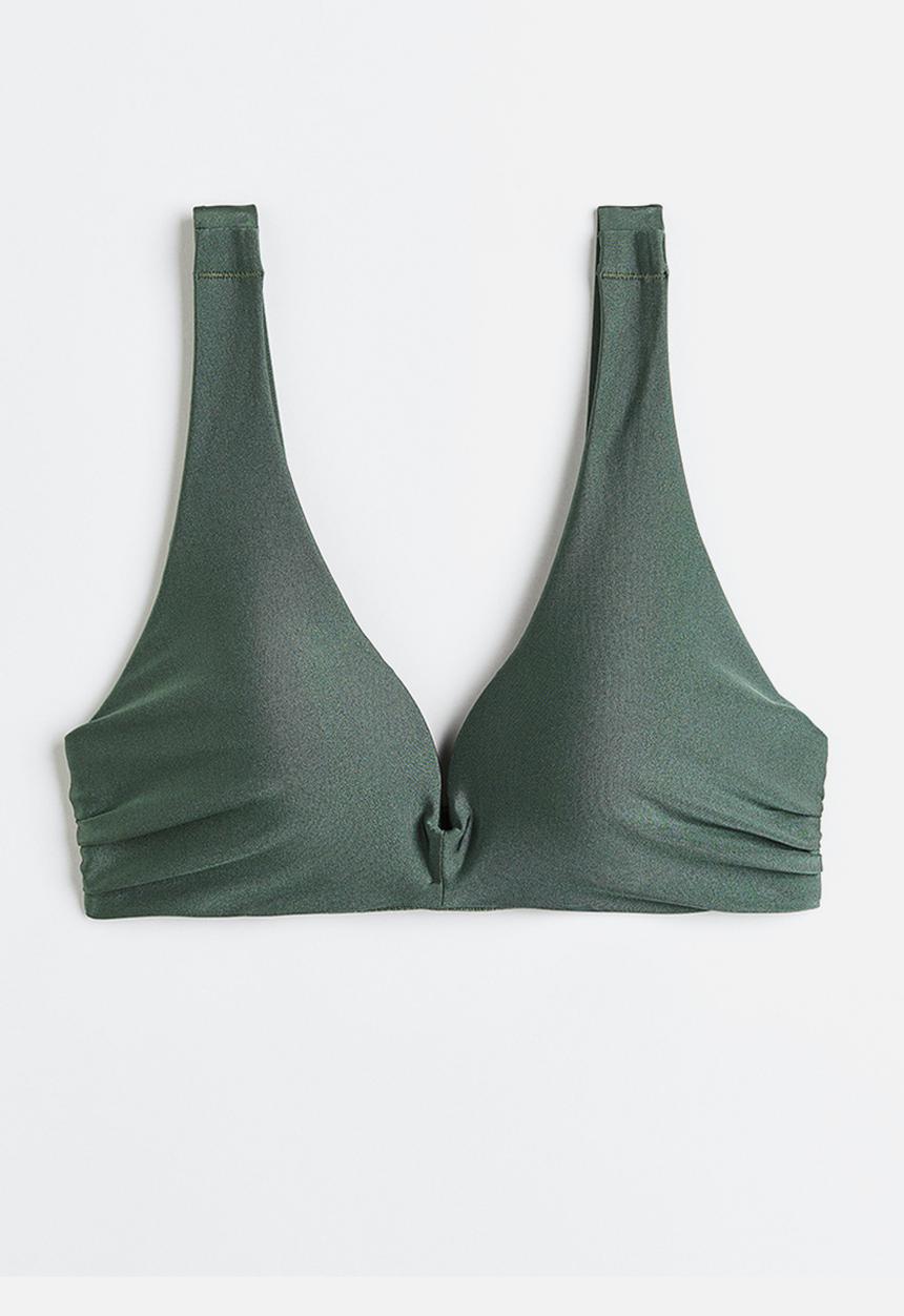 H&M - Push-up bikini top - khaki green
