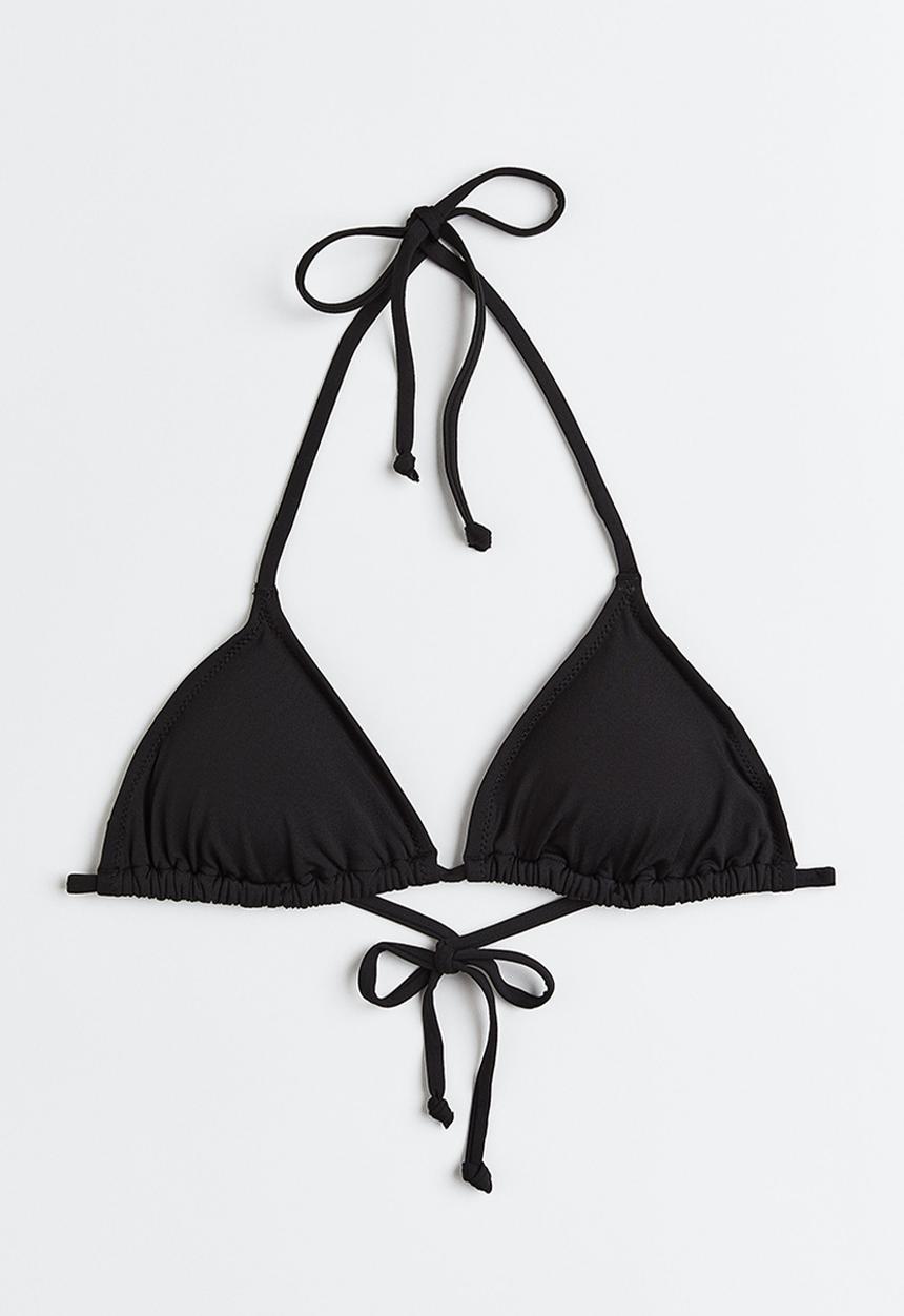 H&M - Padded triangle bikini top - black