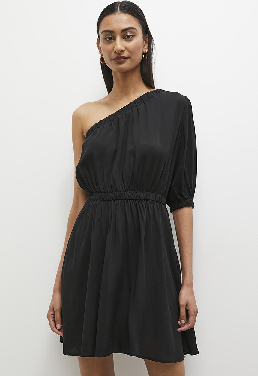 Superbalist - Asym mini dress - black