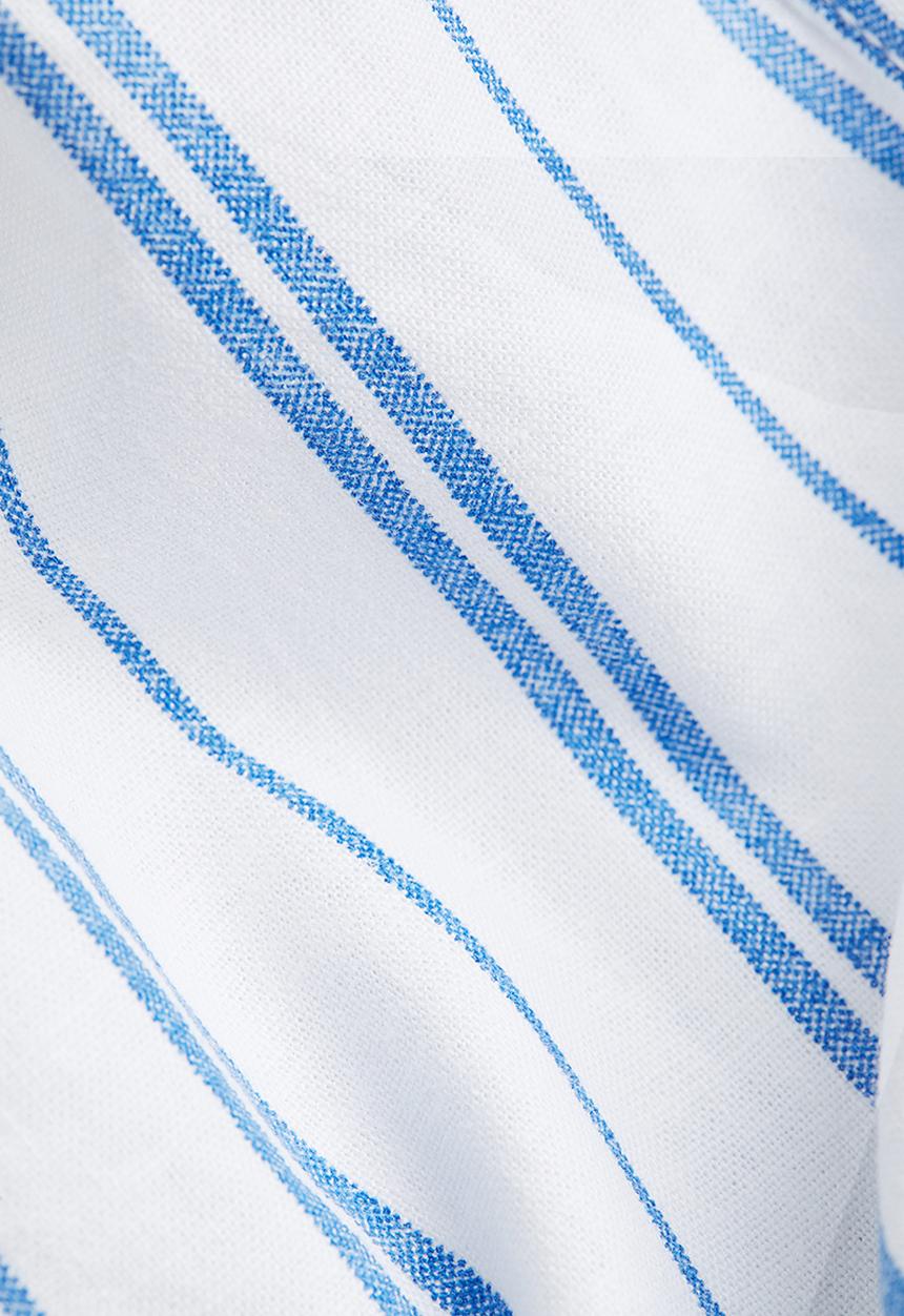 H&M - Linen-blend shorts - white/striped