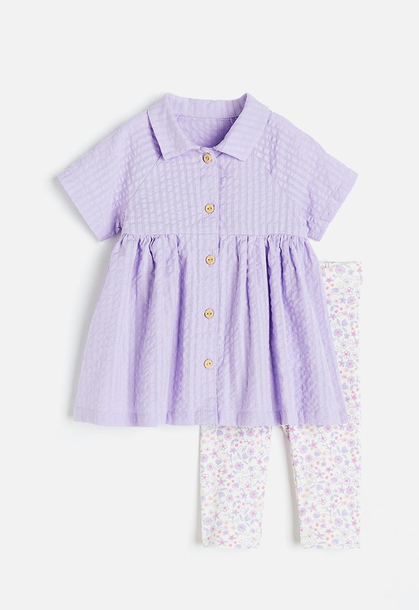 H&M - 2-piece set - purple/floral