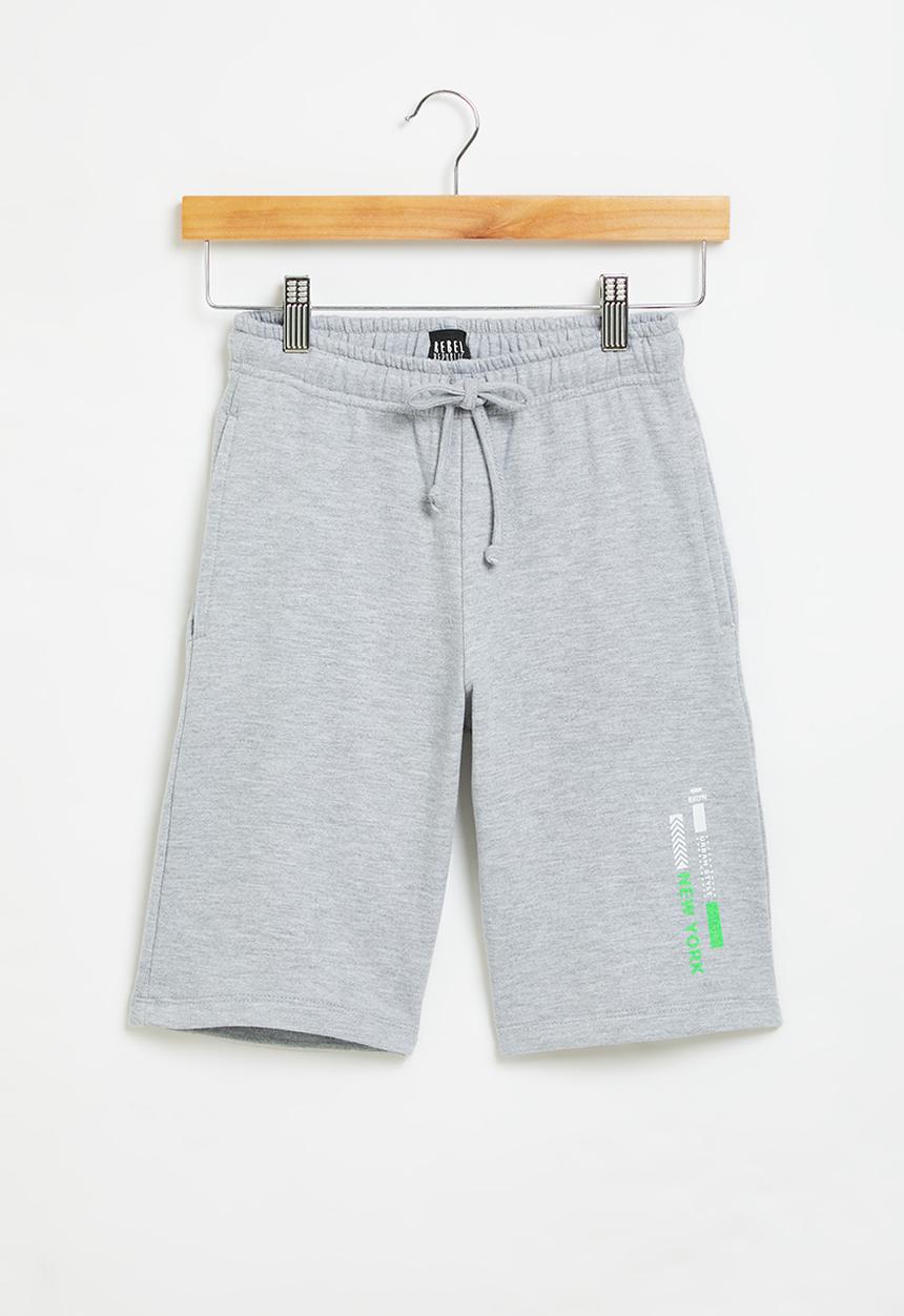 Rebel Republic - Printed short - grey mel