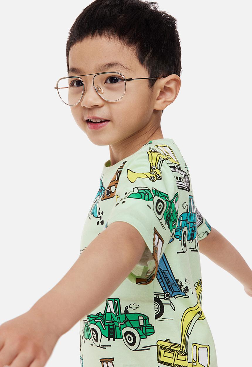 H&M - Cotton t-shirt - light green/diggers 