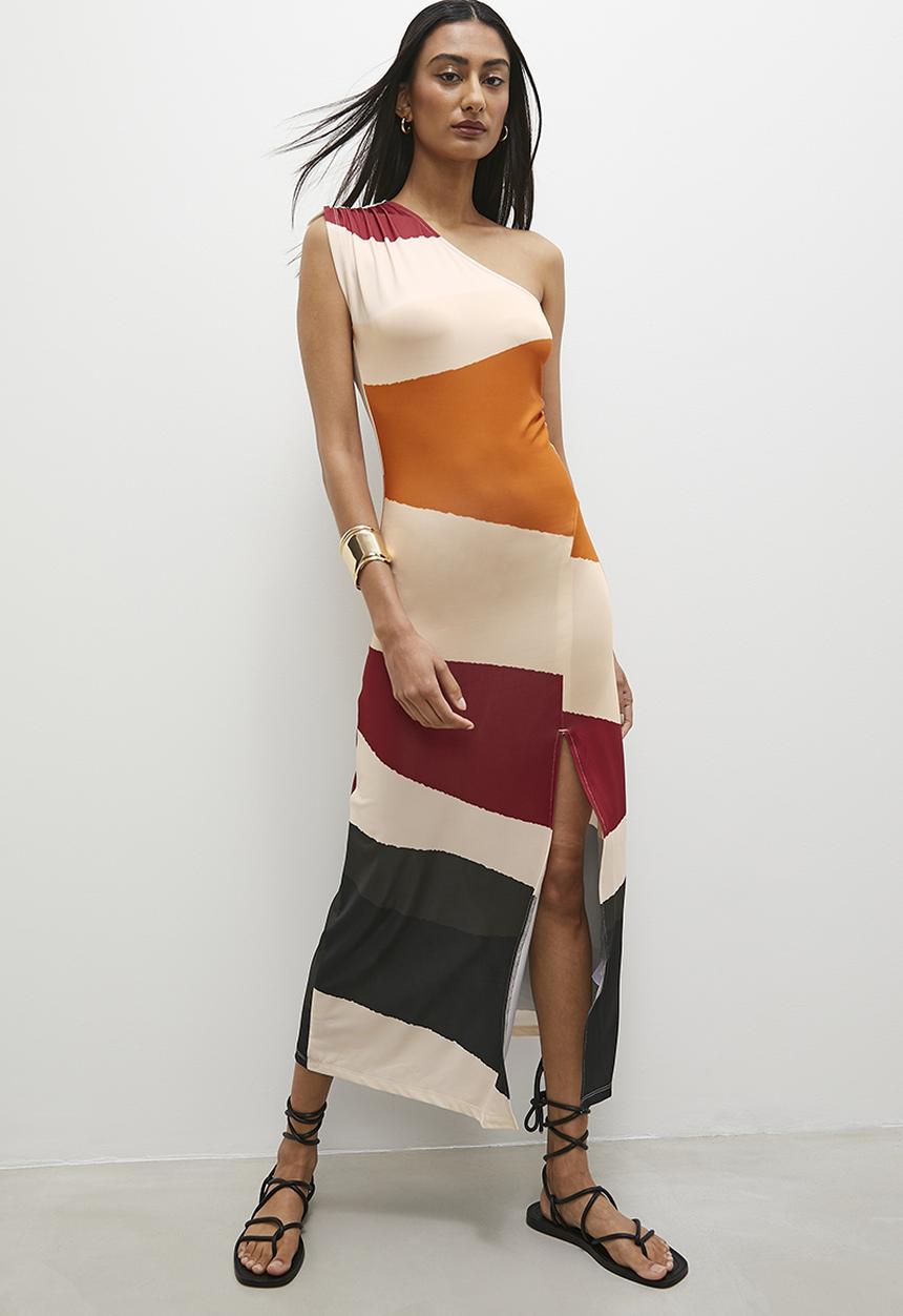 Superbalist - Asym maxi dress with slit - multi 