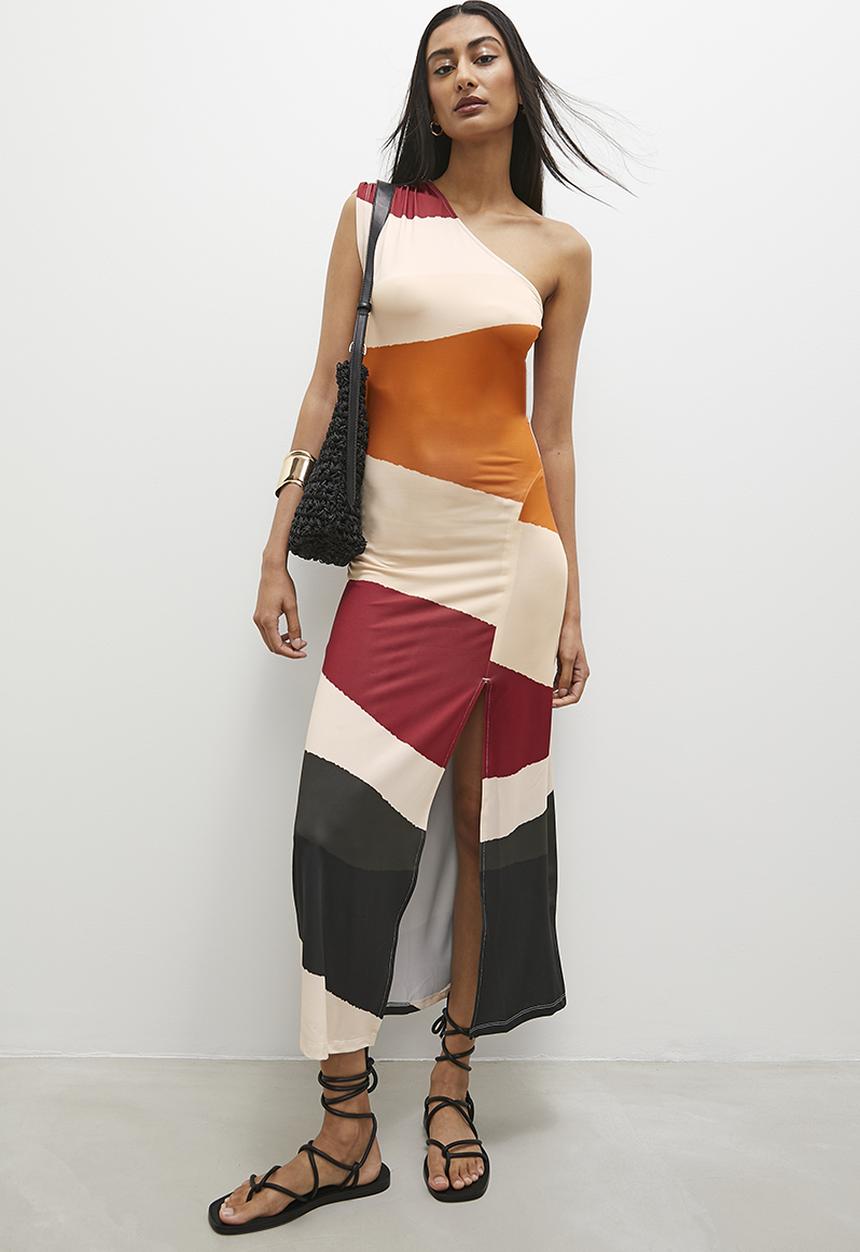 Superbalist - Asym maxi dress with slit - multi 
