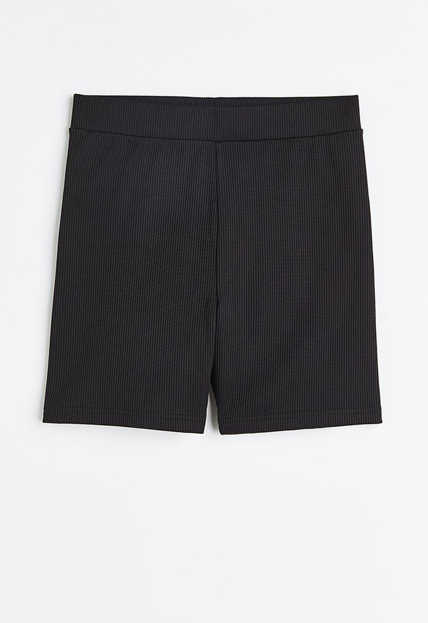 H&M - Ribbed cycling shorts - black