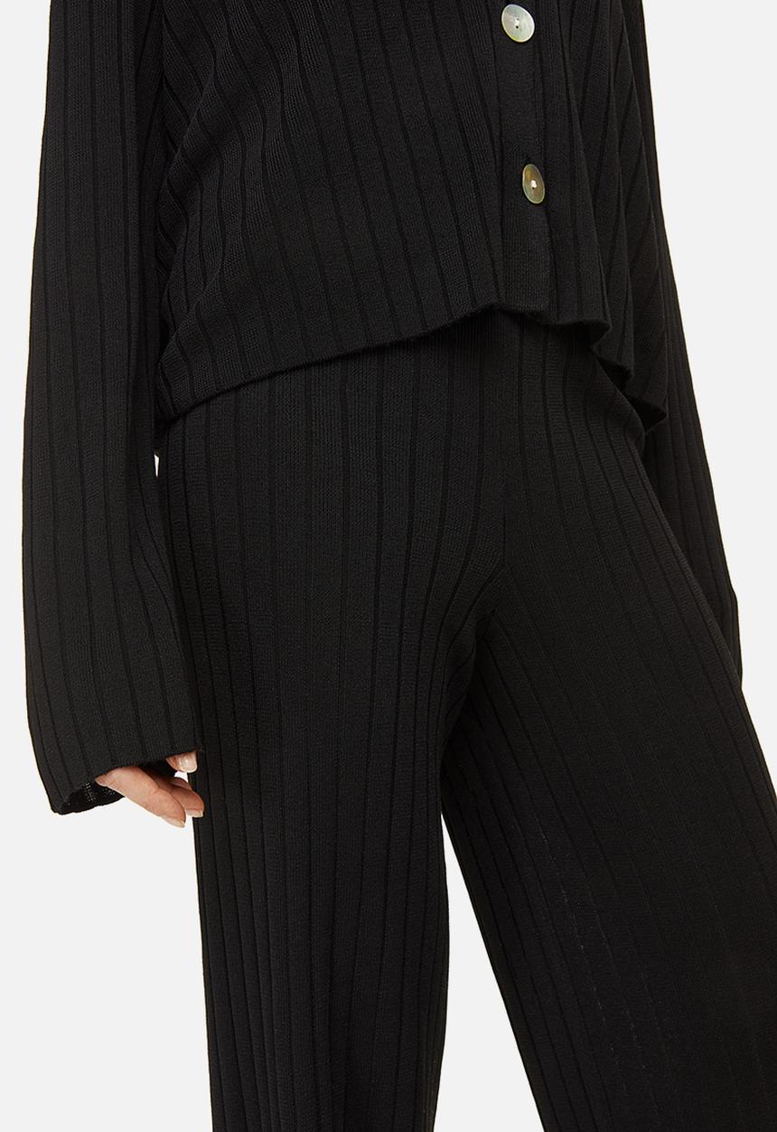H&M - Rib-knit trousers - black