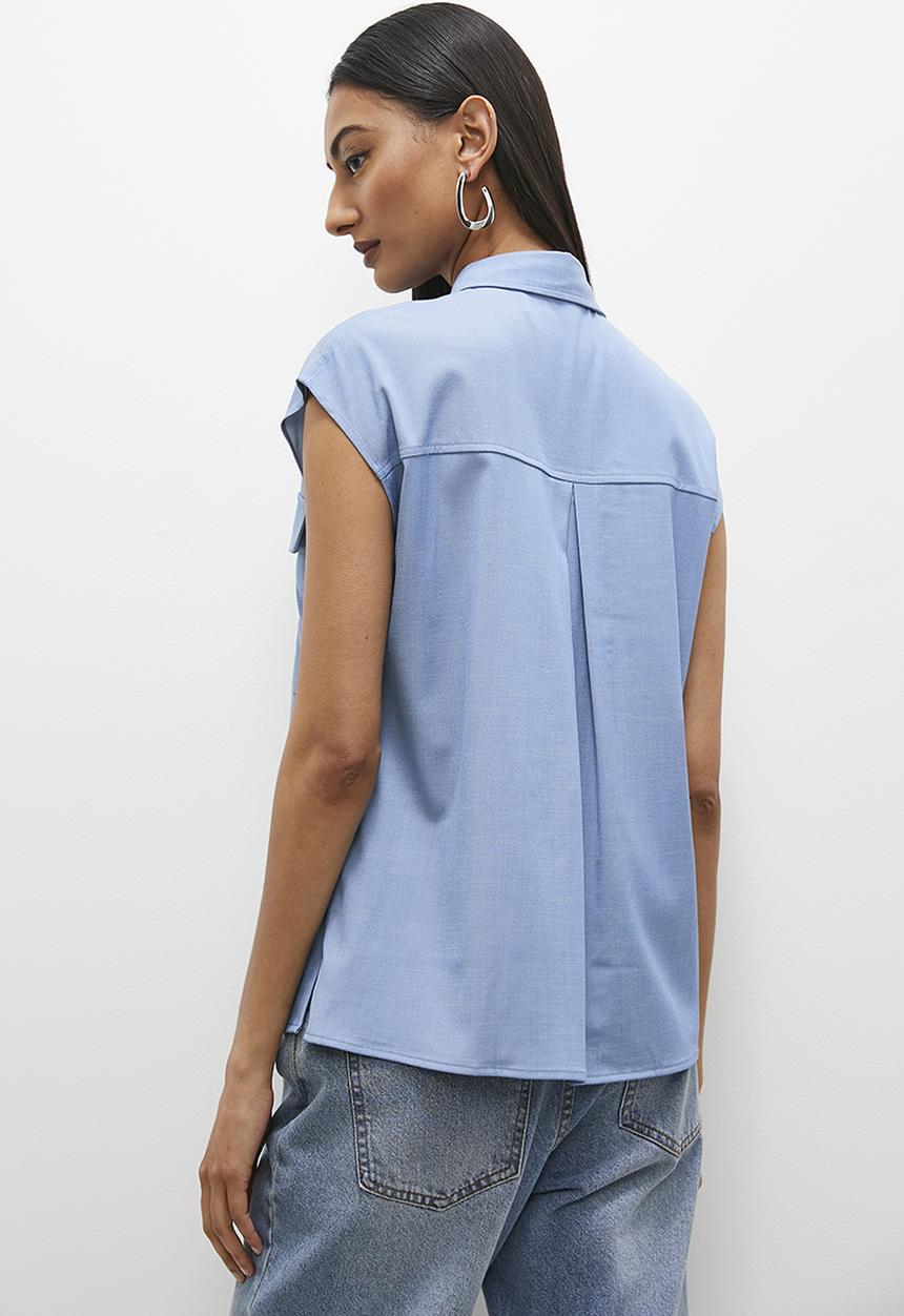 Superbalist - Chambray utility shirt - light blue