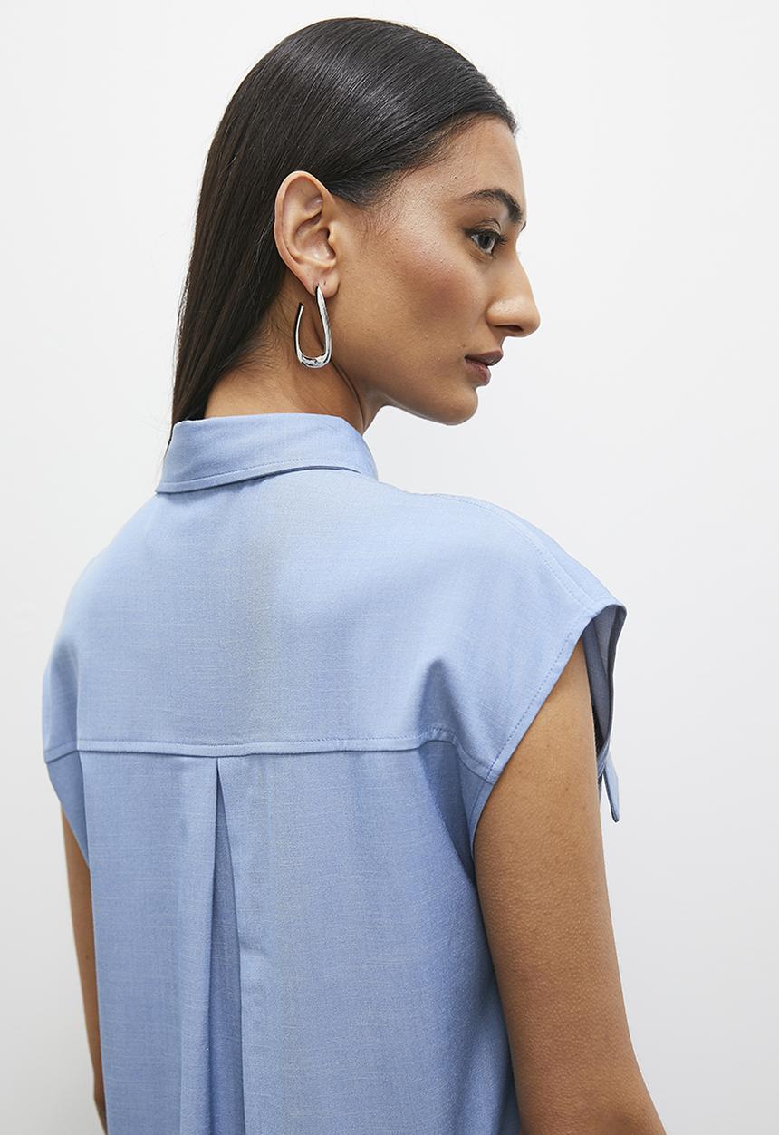 Superbalist - Chambray utility shirt - light blue