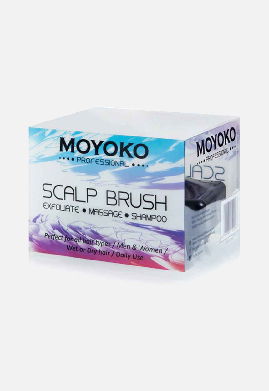Moyoko Professional - Scalp Exfoliating Brush - Soft Silicone Massaging Bristles - Black