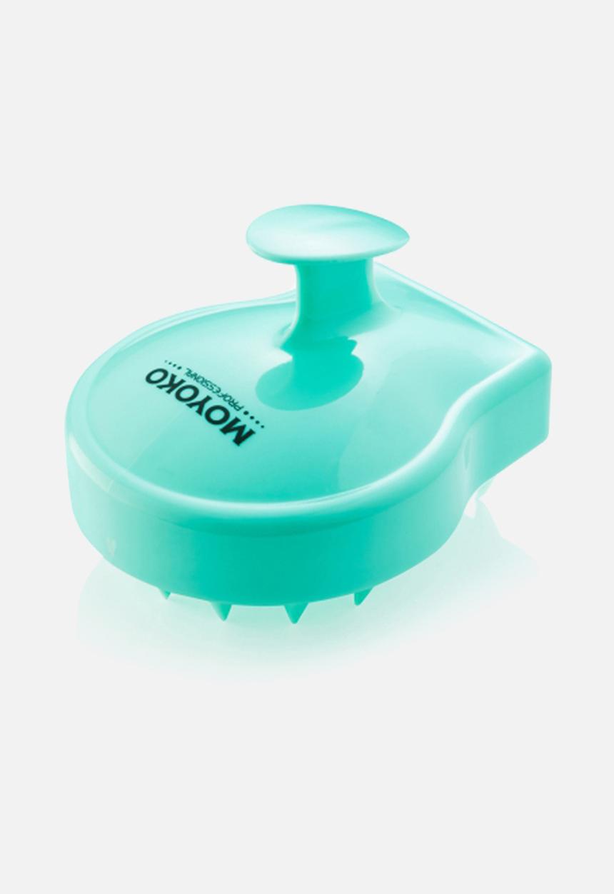 Moyoko Professional - Scalp Exfoliating Brush - Soft Silicone Massaging Bristles - Turquoise