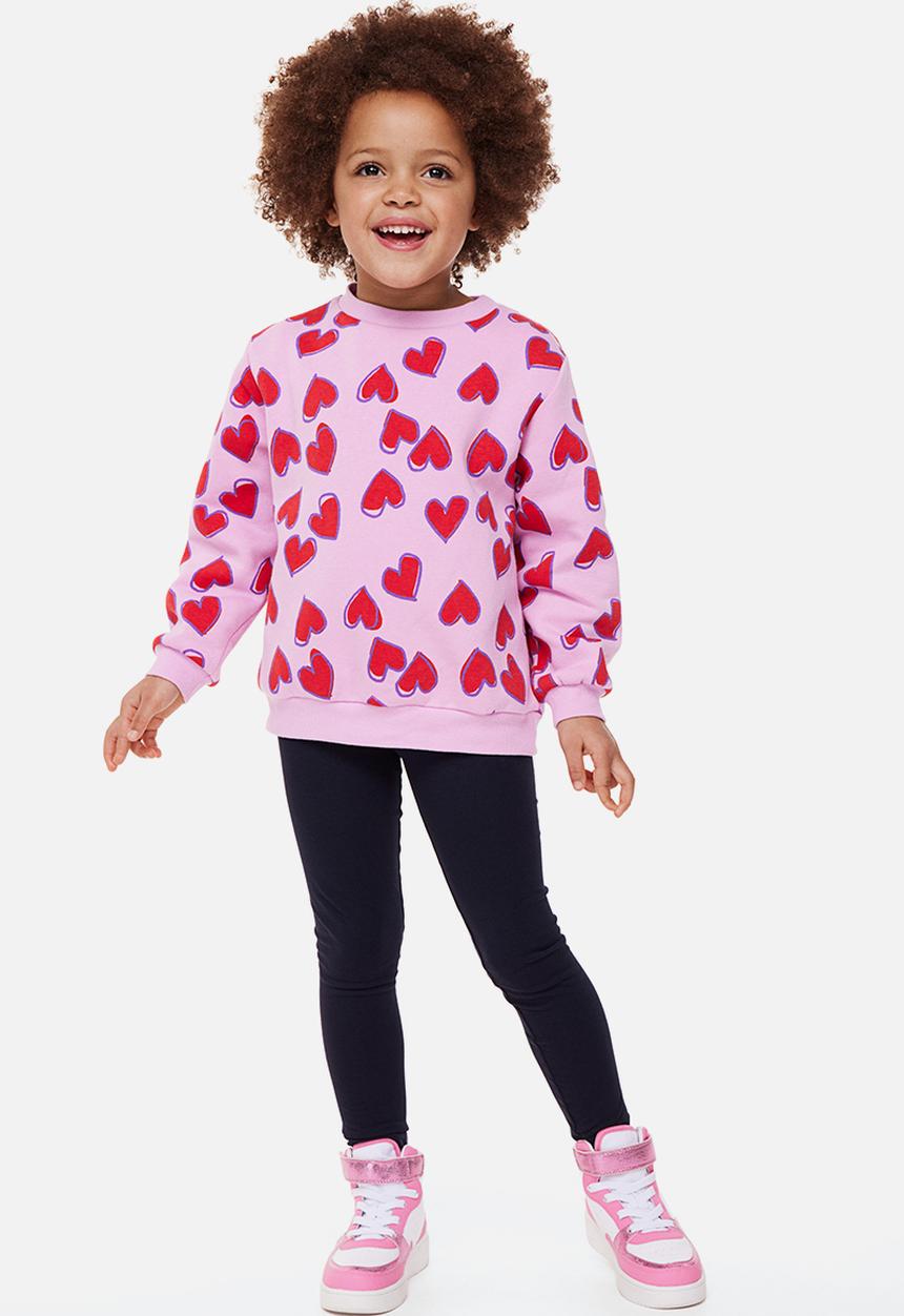 H&M - 3-pack jersey leggings - blue/pink/purple