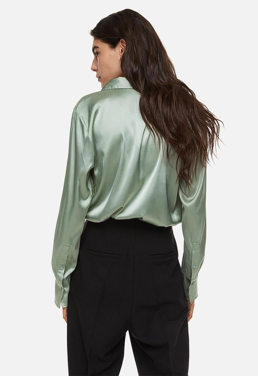 H&M - V-neck blouse - green