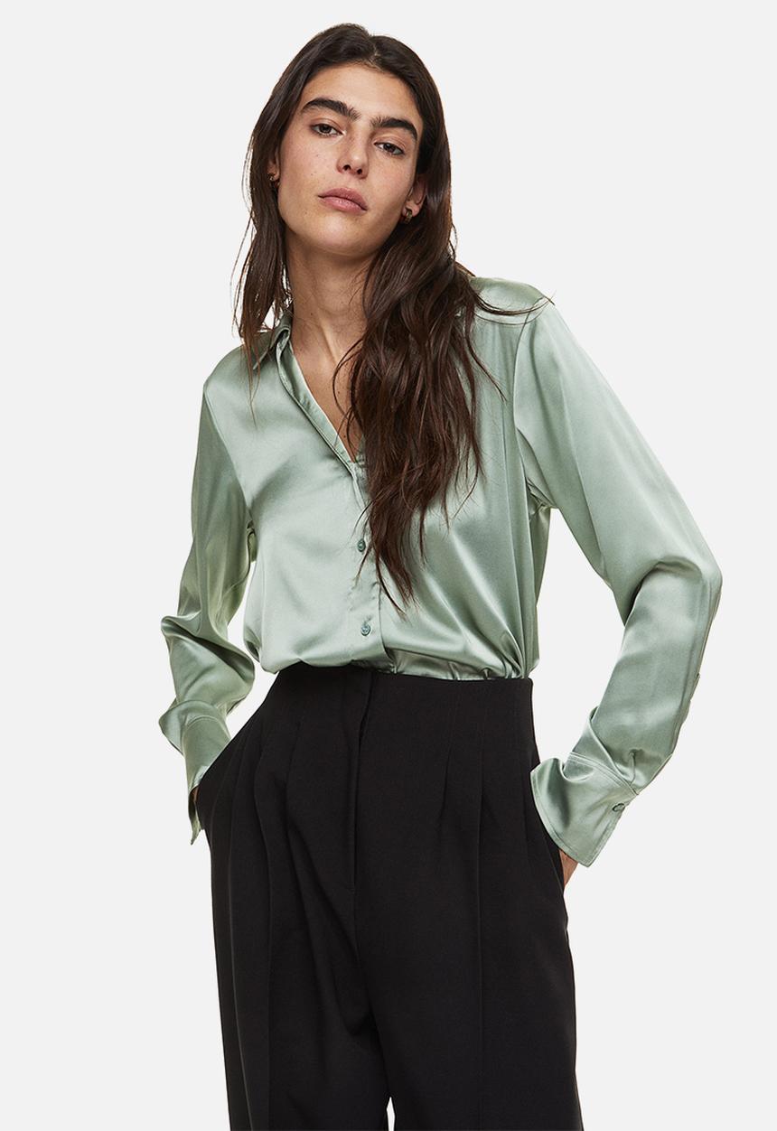 H&M - V-neck blouse - green