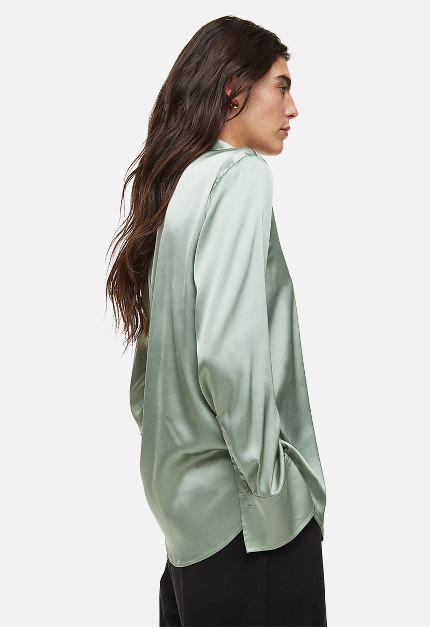H&M - V-neck blouse - green