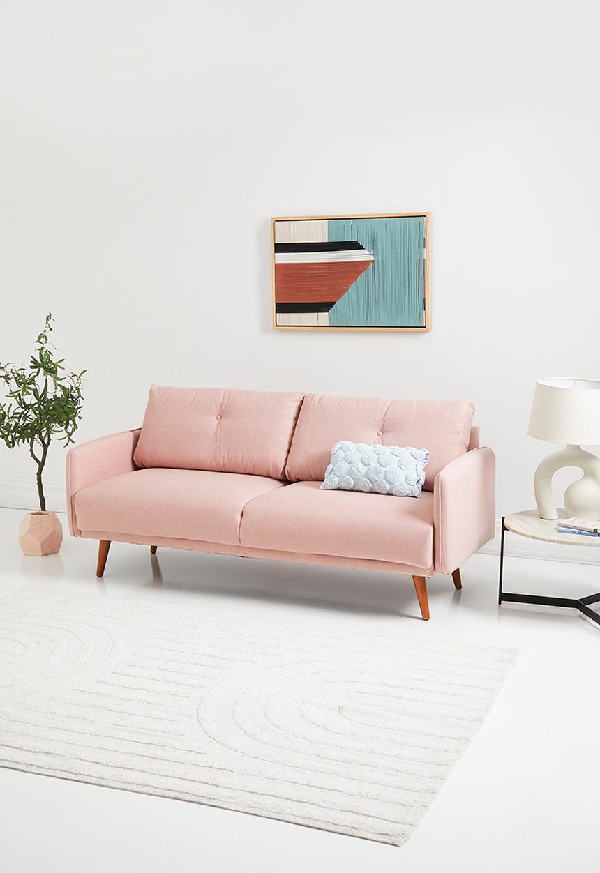 Sixth Floor - Montreux 3 seater sofa - blush