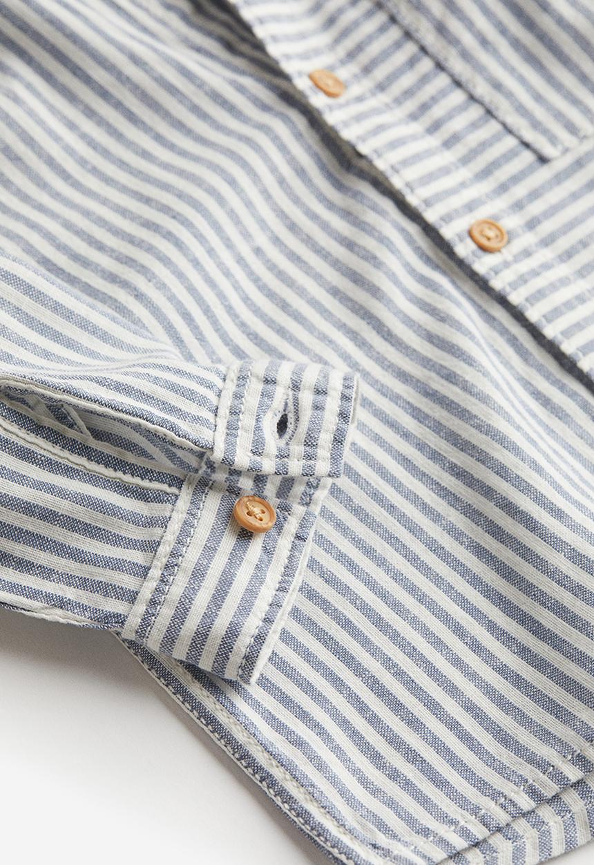 H&M - Cotton shirt - blue/striped