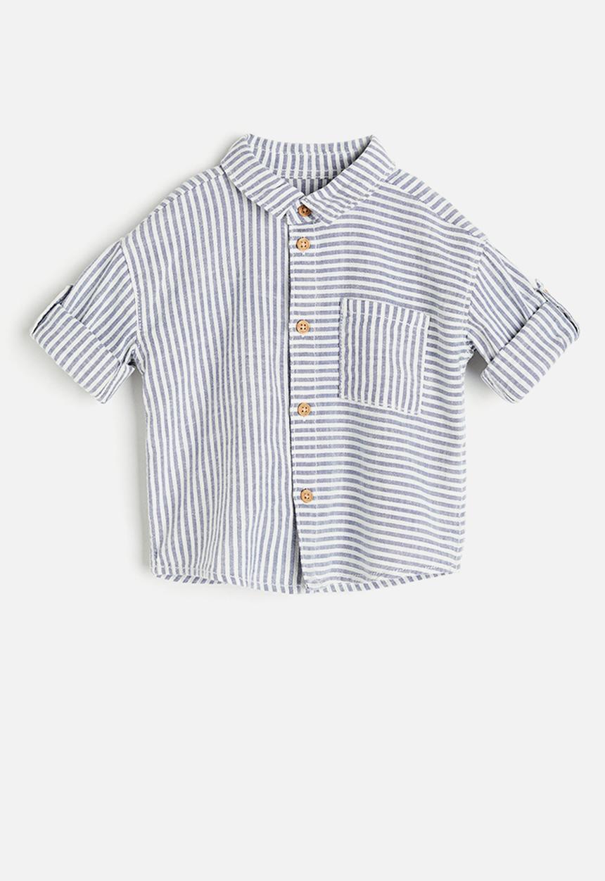 H&M - Cotton shirt - blue/striped