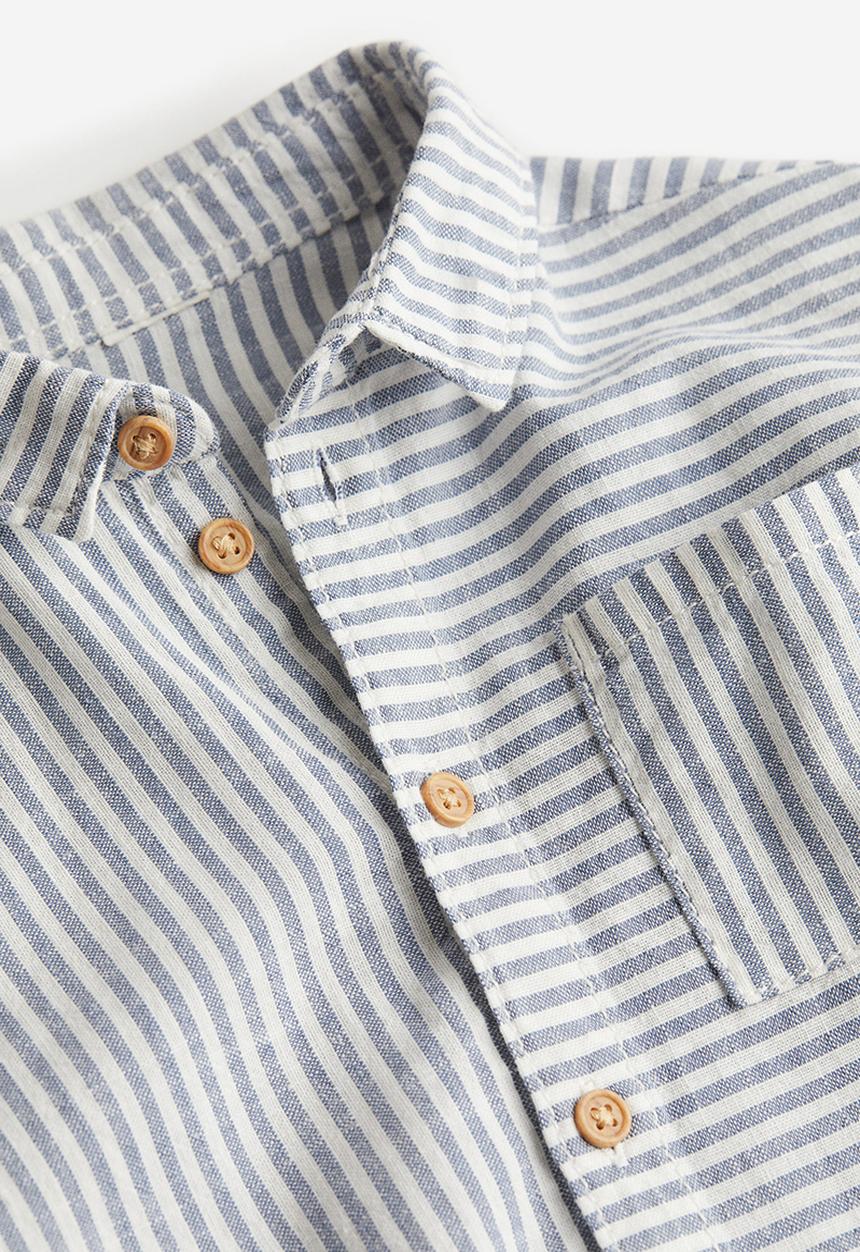 H&M - Cotton shirt - blue/striped