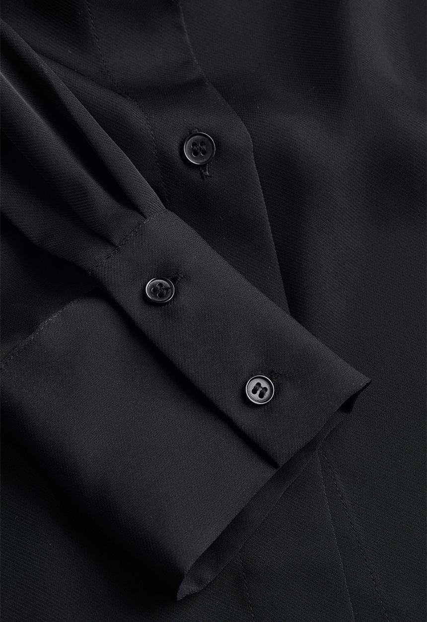 H&M - Pointed-collar shirt - black
