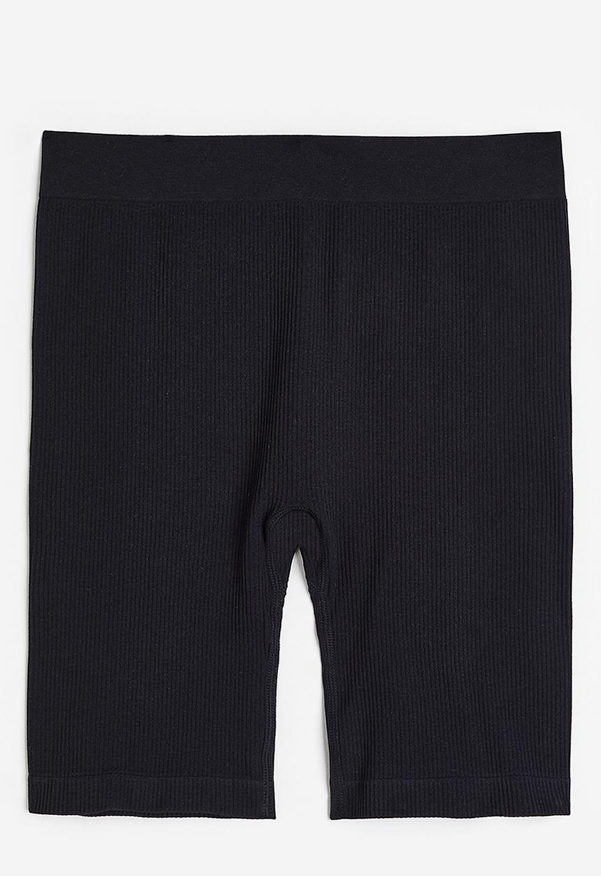 H&M - Seamless ribbed biker shorts - black