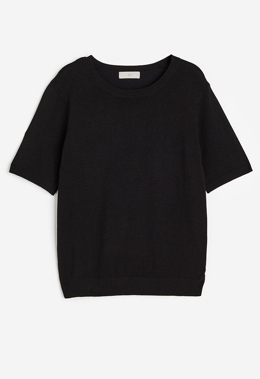 H&M - Fine-knit top - black